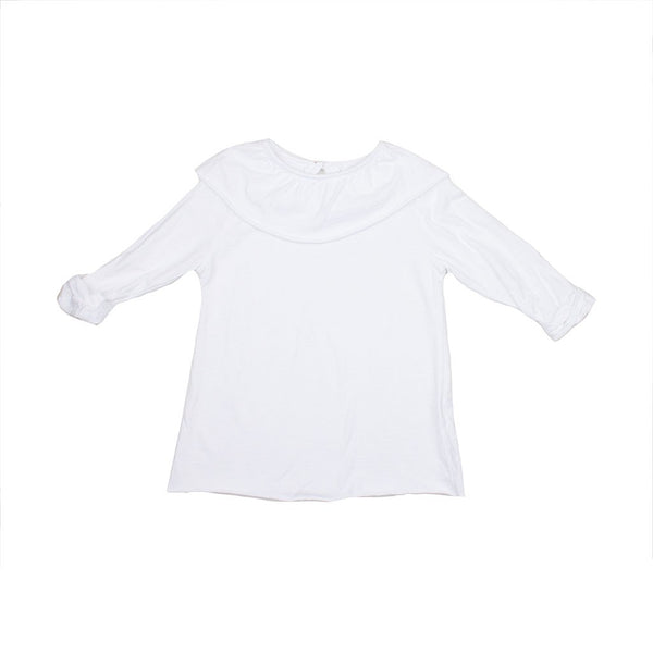 Blusa manga larga algodón con cuello arlequín