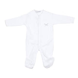 Pijama blanco de algodón con lacito