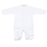 Pijama blanco de algodón con lacito