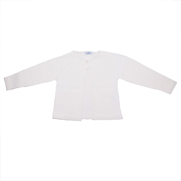 Chaqueta perle larga punto media dos botones