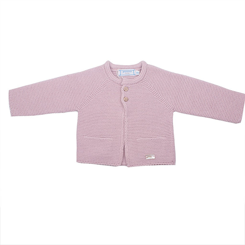 Chaqueta punto bobo con dos botones