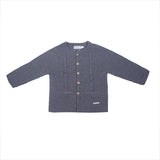 Chaqueta larga punto bobo con ochos