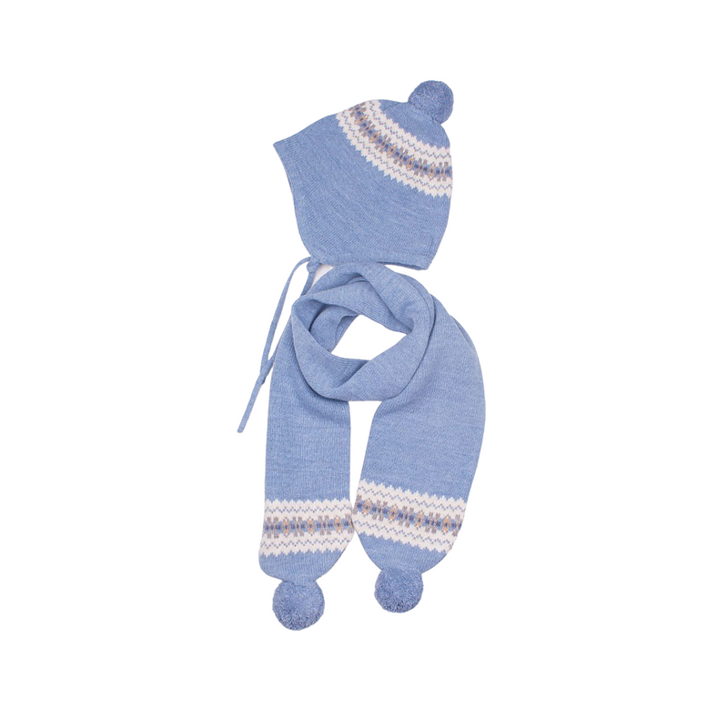 Conjunto gorro y bufanda cenefa