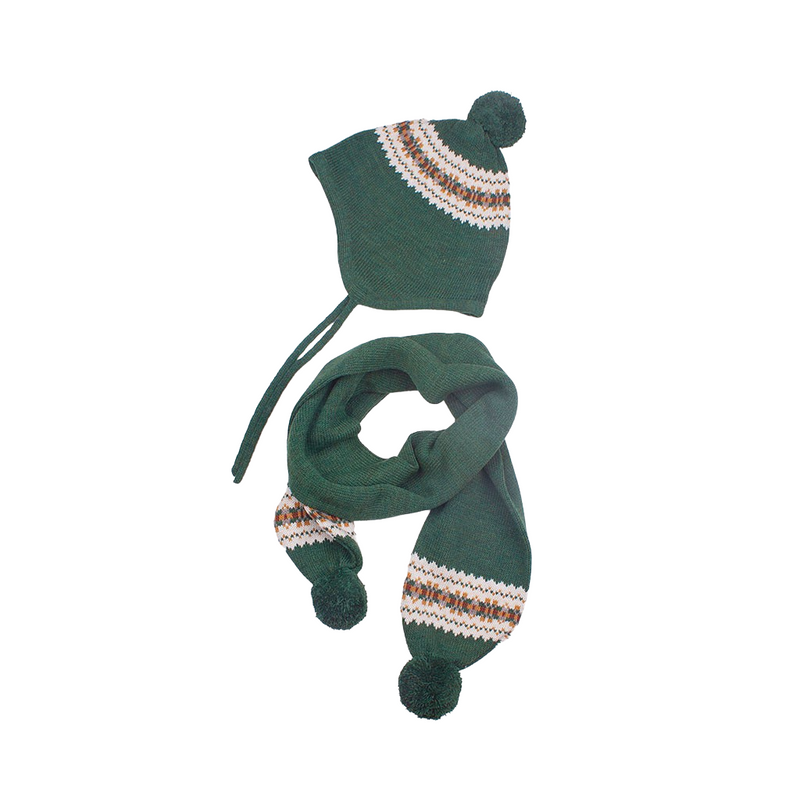 Conjunto gorro y bufanda cenefa