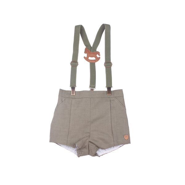 Pantalón corto tirantes caballo