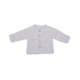 Chaqueta larga punto bobo con ochos