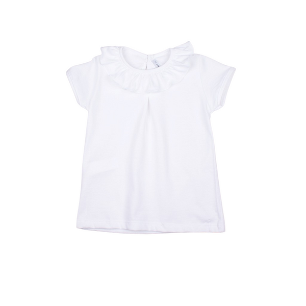 Camisa manga corta cuello volante