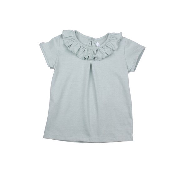 Camisa manga corta cuello volante