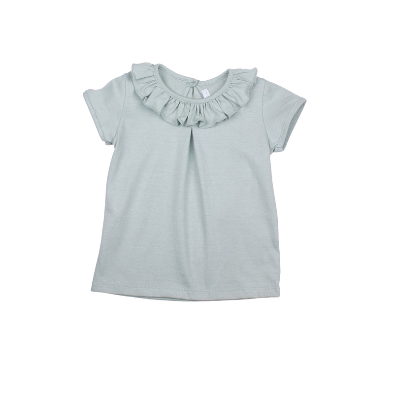 Camisa manga corta cuello volante