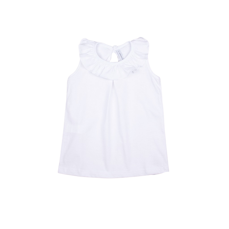 Camiseta sin mangas cuello volante