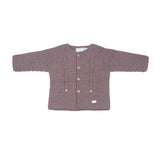 Chaqueta larga punto bobo con ochos