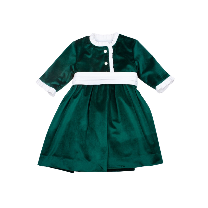 Vestido terciopelo verde