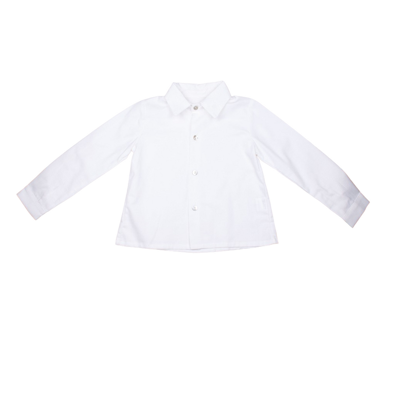 Camisa oxford cuello pico
