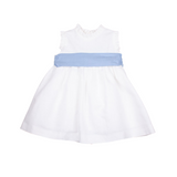 Vestido hilo sin mangas con fajin