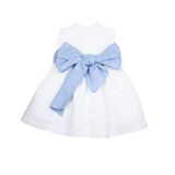 Vestido hilo sin mangas con fajin