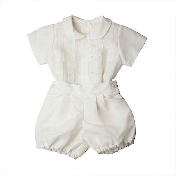 Conjunto bautizo color beige