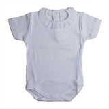 Body algodón manga corta cuello perforado