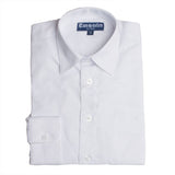 Camisa niño manga larga diagonal con cuello camisa