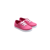 Bamba con cordones y suela blanca magenta