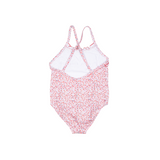 Traje de baño con goma flor coral