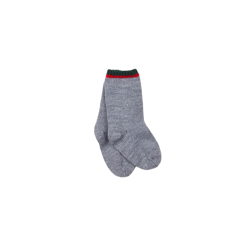 Calcetin gris punto media