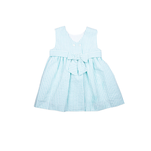 Vestido sin mangas con rayas