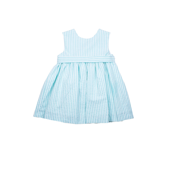 Vestido sin mangas con rayas