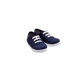 Bamba con cordones y suela blanca